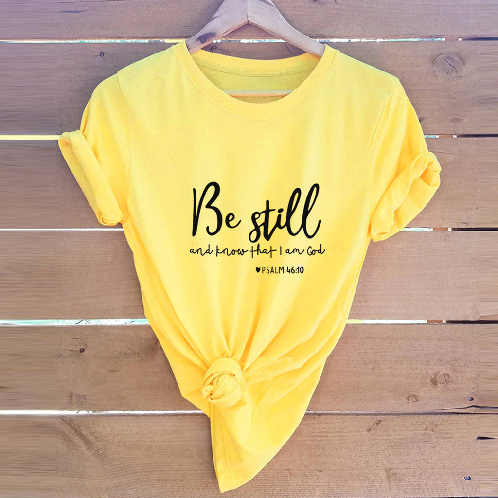 Letter T English Short Sleeve T-Shirt