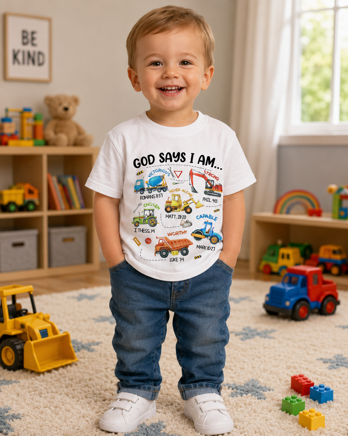 Kids' Divine Builder Bible Verse Tee