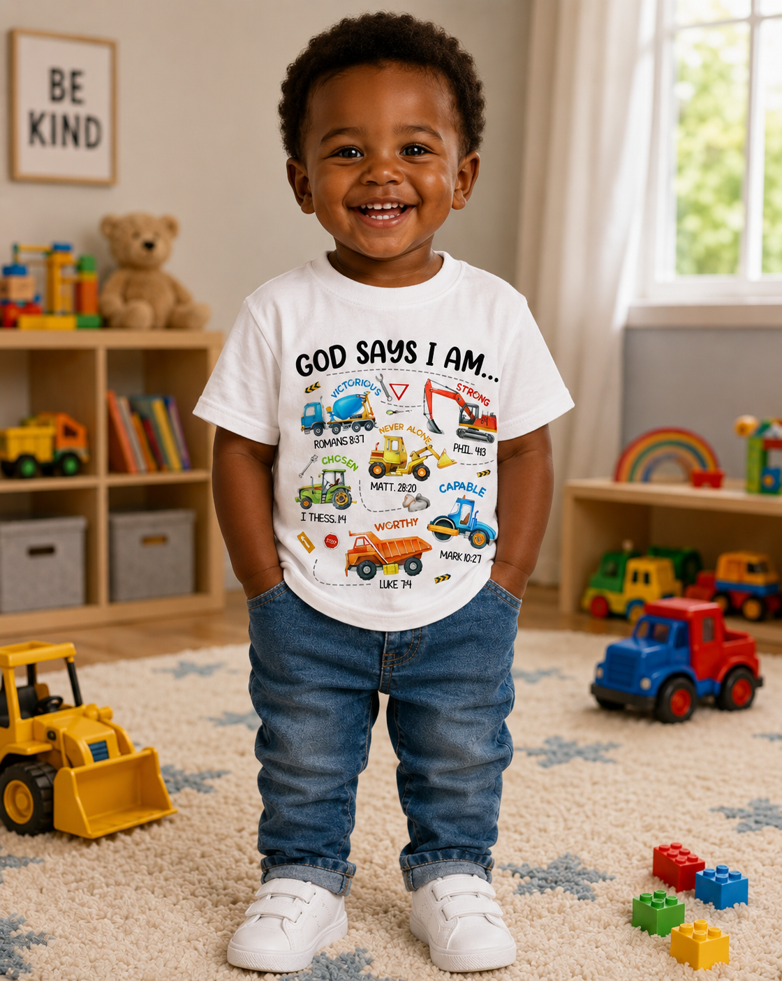 Kids' Divine Builder Bible Verse Tee